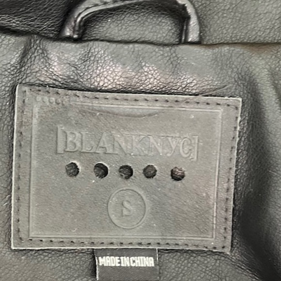 Blank NYC Faux Leather Motorcycle Jacket NWT Size S - Picture 7 of 8